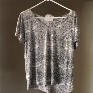 Acacia swimwear RTW grey snake print top